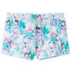vidaXL Pantalones cortos infantiles con cord&oacute;n crudo y verde menta oscuro 140