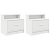 vidaXL Mesillas de noche con caj&oacute;n 2 uds blanco 51x31x47 cm