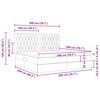 vidaXL Cama con almacenamiento y colch&oacute;n Gris Claro 200 x 200 cm