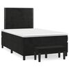 vidaXL Cama box spring con colch&oacute;n terciopelo negro 120x190 cm