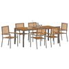 vidaXL Conjunto de Comedor de Jard&iacute;n 7 pcs Gris 190 x 90 x 75 cm