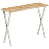 vidaXL Mesa consola con borde natural madera mango maciza 105x33x76 cm