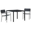 vidaXL Juego de muebles de exterior 3 uds. Gris antracita Acero
