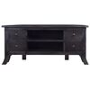 vidaXL Mueble de TV madera caoba maciza negro claro caf&eacute; 100x40x45 cm