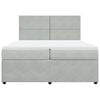 vidaXL Cama box spring con colch&oacute;n terciopelo gris claro 200x200 cm