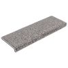 vidaXL Alfombrillas para escaleras 15 unidades 65x21x4 cm Gris Borde Rectangular
