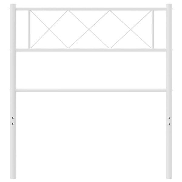 vidaXL Cabecero de repuesto de metal blanco 90 cm