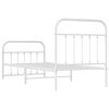 vidaXL Estructura cama sin colchón con estribo metal blanco 90x200 cm