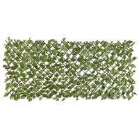 Nature Enrejado de jardín con palma de laurel hojas verdes 90x180 cm