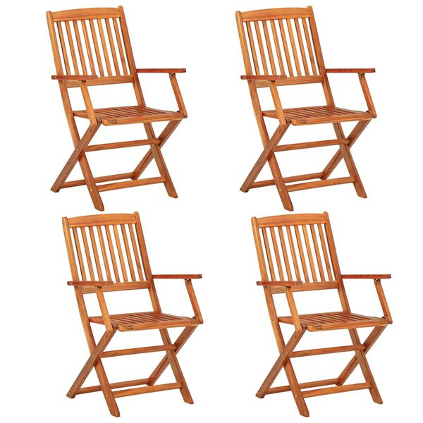 vidaXL Set comedor de jard&iacute;n 13piezas madera maciza acacia 280x90x75cm