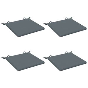vidaXL Cojines de Asiento de 4 Piezas SOEST 4 uds. 100% Poli&eacute;ster Azul