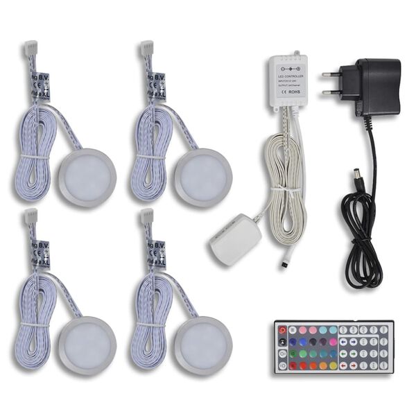 4 Luces LED redondas para el mueble de la cocina