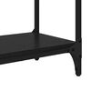 vidaXL Mesa Consola Roble Negro 88,5 x 30 x 75 cm Madera contrachapada