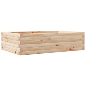 vidaXL Jardinera de madera maciza de pino 90x60x23 cm