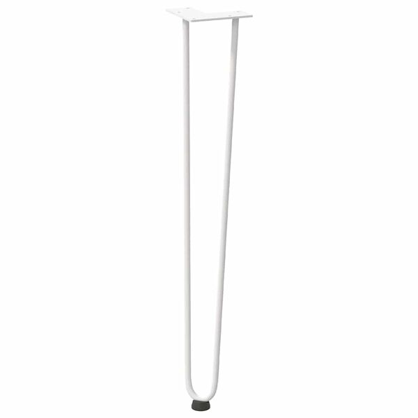 vidaXL Patas de horquilla para consolas (4 unidades), color blanco, 72 cm, acero macizo