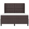 vidaXL Cama tipo Box Spring Marr&oacute;n oscuro 140 x 190 cm tela