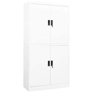 vidaXL Armario de oficina de acero blanco 90x40x180 cm