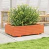 vidaXL Jardinera de madera maciza de pino marr&oacute;n cera 90x60x26,5 cm