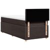 vidaXL Cama box spring con colch&oacute;n tela marr&oacute;n oscuro 80x200 cm