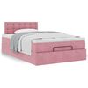 vidaXL Estructura de cama otomana colch&oacute;n terciopelo rosa 120x200cm