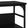 vidaXL Mesa Consola Roble negro 100 x 32 x 75 cm Madera contrachapada