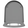 vidaXL Asiento de WC Gris 46,2 x 36 x 4,3 cm Duroplast
