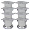 vidaXL 8x Patas de sof&aacute; redondas cromadas 60 mm