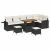 vidaXL Conjunto de sof&aacute;s de jard&iacute;n 9 uds. Negro rat&aacute;n sint&eacute;tico