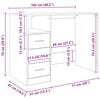 vidaXL Escritorio de madera ingenier&iacute;a madera envejecida 102x50x76 cm