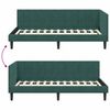 vidaXL Estructura de cama en esquina Verde oscuro 90 cm x 190 cm