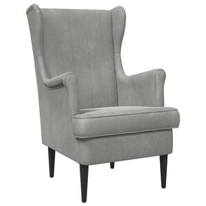 vidaXL Sill&oacute;n Gris Claro Terciopelo