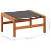 vidaXL Silla de jardín con reposapiés madera de eucalipto y textilene