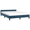 vidaXL Estructura de cama sin colch&oacute;n terciopelo azul oscuro 140x200cm