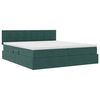 vidaXL Cama con almacenamiento con colch&oacute;n Verde oscuro 100 x 200 cm