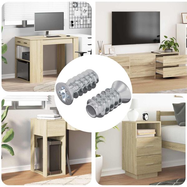 vidaXL Tornillo 2 pcs Plateado M6 x 12 mm Hierro