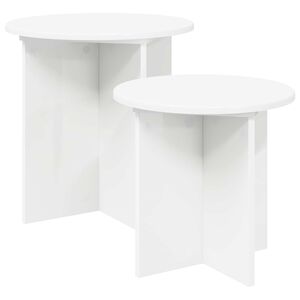 vidaXL Conjunto de mesas auxiliares 2 pcs Madera de ingenier&iacute;a