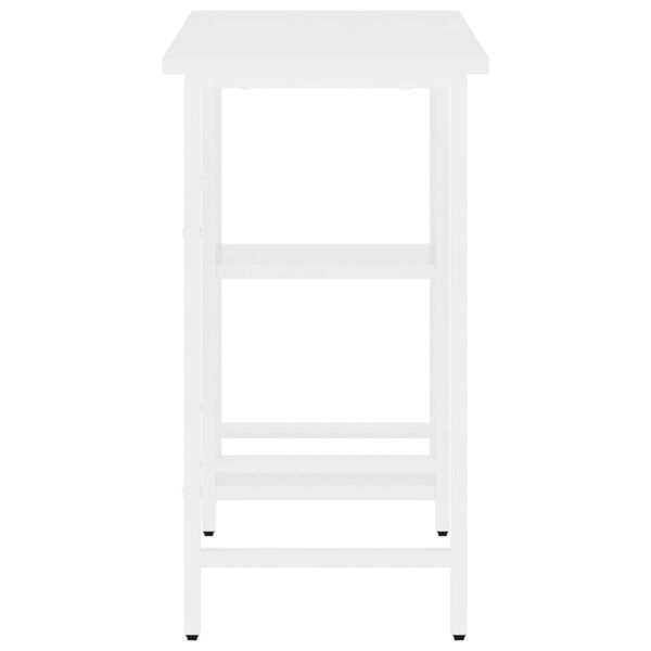 vidaXL Escritorio para ordenador de MDF y metal blanco 80x40x72 cm