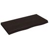 vidaXL Encimera de ba&ntilde;o madera tratada marr&oacute;n oscuro 100x50x(2-6) cm