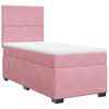 vidaXL Cama box spring con colch&oacute;n terciopelo rosa 90x200 cm