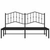 vidaXL Estructura cama sin colchón con cabecero metal negro 183x213 cm