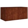 vidaXL Maceta de acero corten 80x40x40 cm