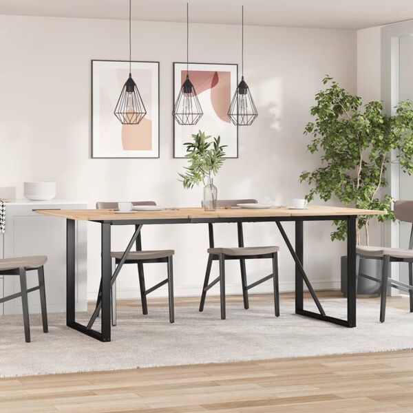 vidaXL Patas de mesa de comedor estructura O acero 180x80x73 cm