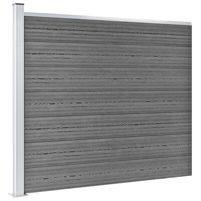 vidaXL Set de panel de valla WPC gris 872x146 cm