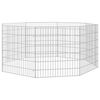 vidaXL Recinto animales corral 8 paneles hierro galvanizado 54x60 cm