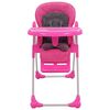 vidaXL Trona de bebé rosa y gris