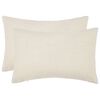 vidaXL Funda de almohada 2 uds. HEERLEN Crema 30 x 50 cm Boucl&eacute;