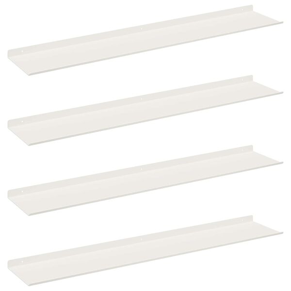 vidaXL Estante flotante 4 pcs 100 x 18 x 2,5 cm Acero