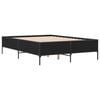 vidaXL Estructura de cama madera de ingenier&iacute;a y metal negro 120x190cm