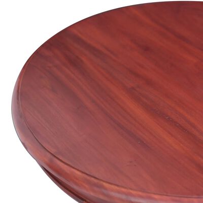 vidaXL Mesa auxiliar de madera maciza de caoba marrón 50x50x65 cm