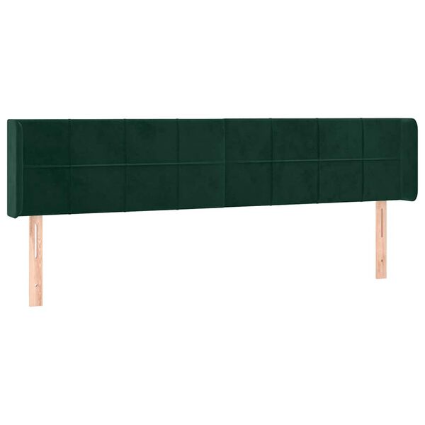 vidaXL Cabecero de terciopelo verde oscuro 183x16x78/88 cm